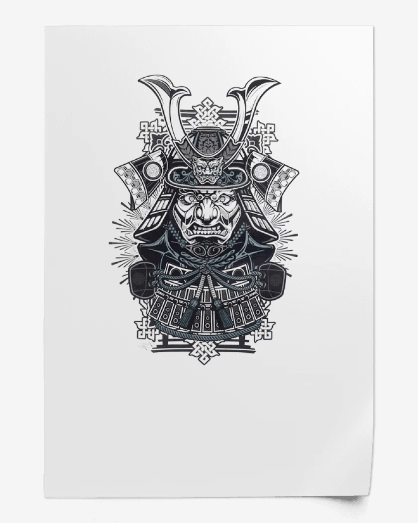 Print Blanco de samurai