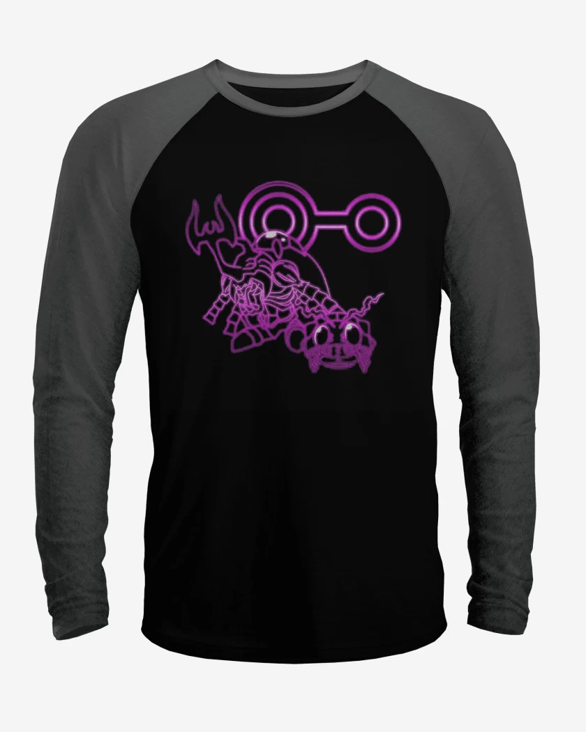 Polera Raglan Negro / Negro Heather de tentomon 2