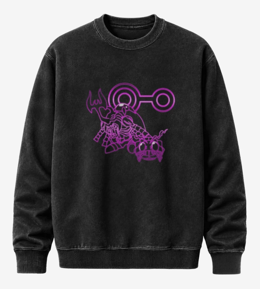 Poleron Polo Acid Wash Negro de tentomon 2
