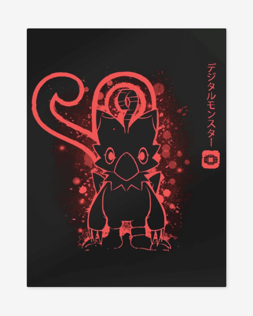 Print metalico Negro de piyomon