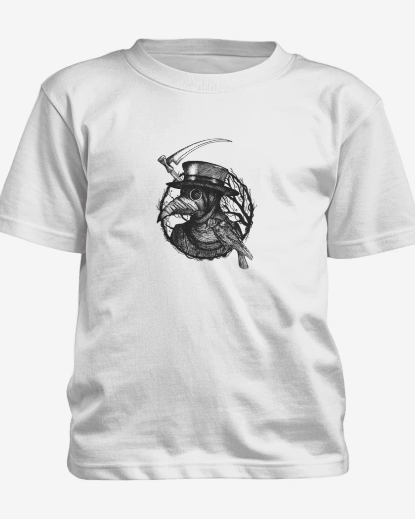 Polera de niño Blanco de medico peste