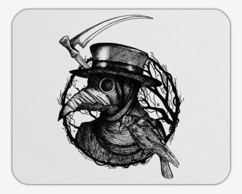 Mousepad Blanco de medico peste
