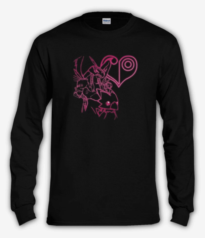 Polera manga larga Negro de piyomon 2 