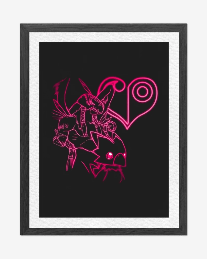 Cuadro decorativo Negro de piyomon 2 