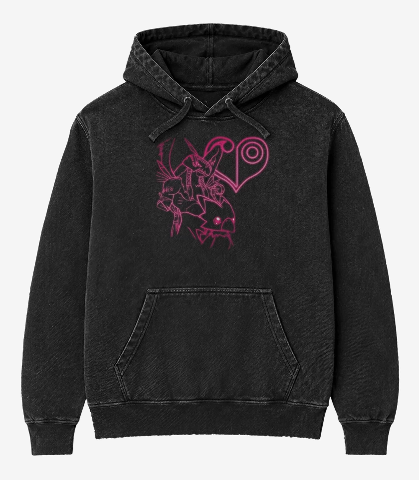 Poleron Canguro Acid Wash Negro de piyomon 2 