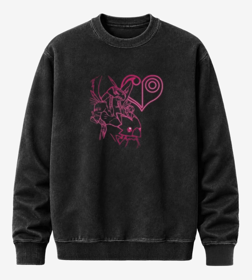 Poleron Polo Acid Wash Negro de piyomon 2 
