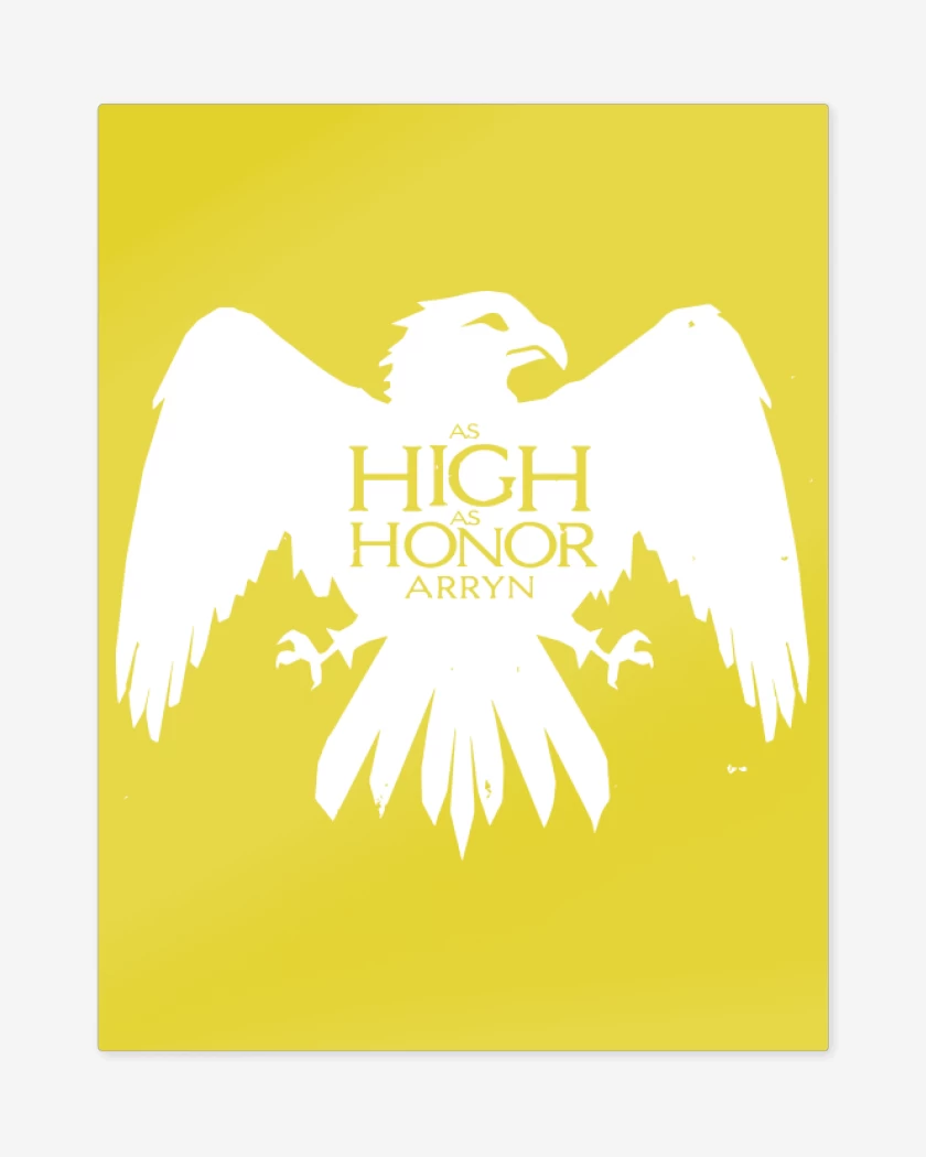 Print metalico As high as honor