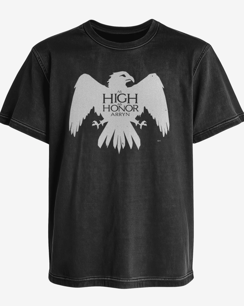 Polera desgastada Negro de As high as honor