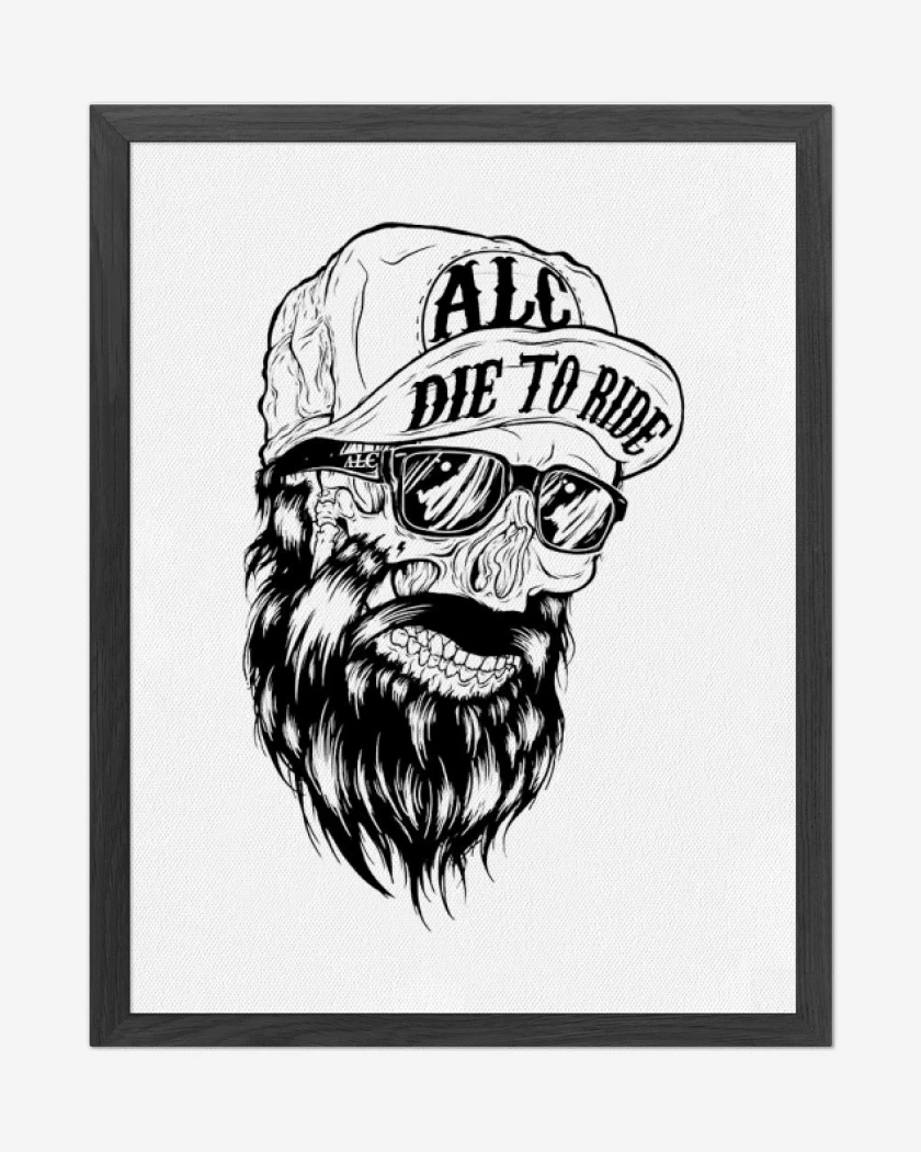 Cuadro decorativo Blanco de die to ride