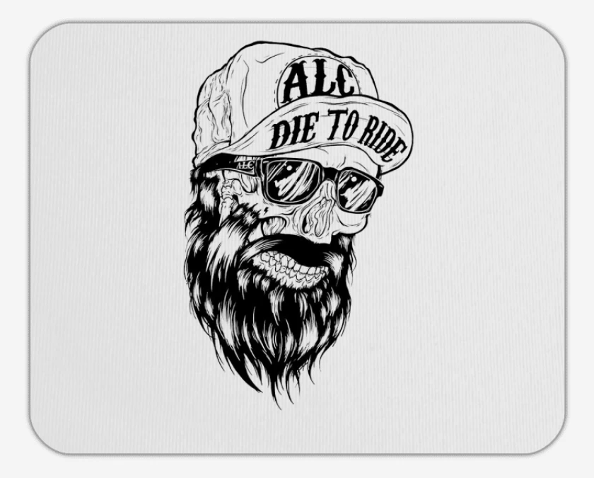 Mousepad Blanco de die to ride
