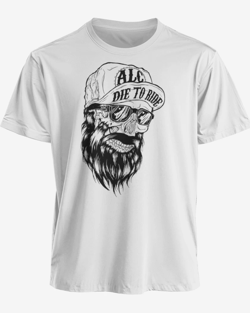 Polera premium Blanco de die to ride