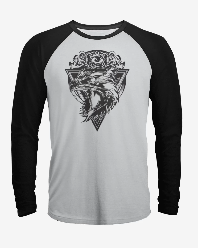 Polera Raglan Blanco / Negro de Aguila