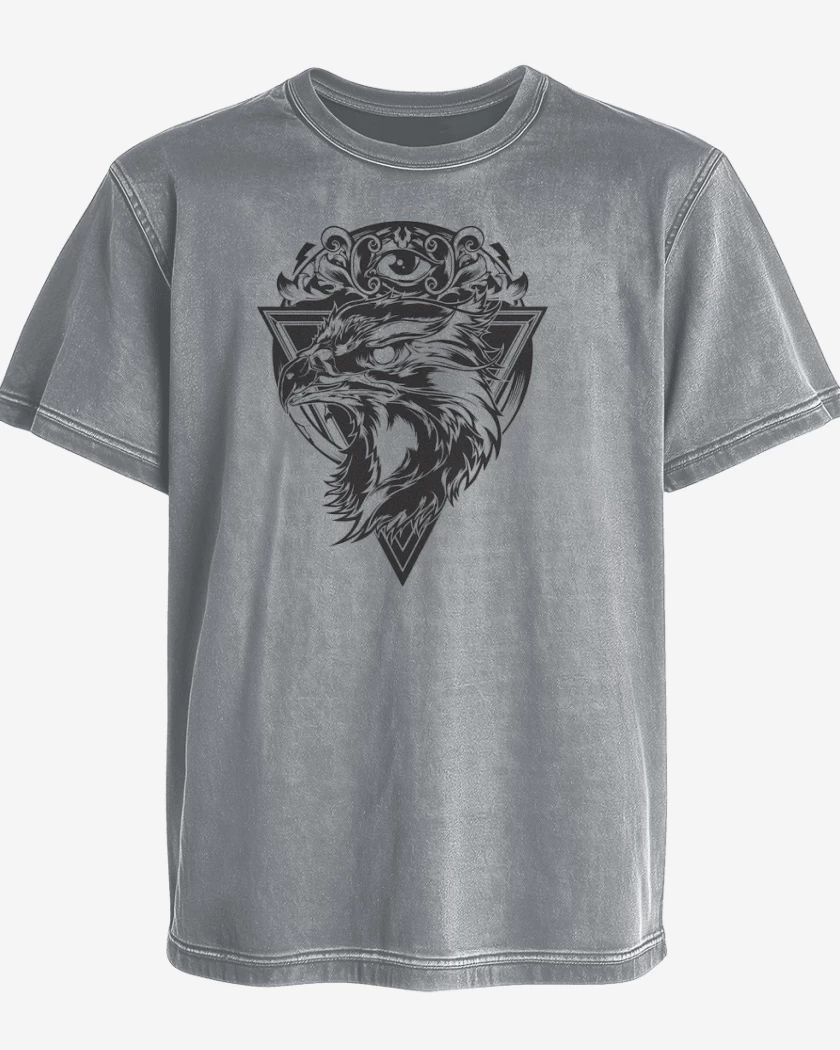 Polera desgastada Gris Melange de Aguila