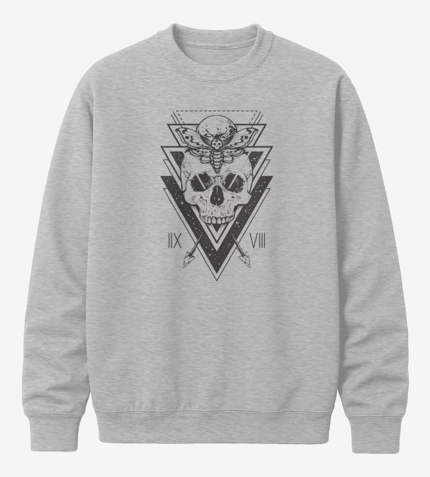 Poleron polo Gris Melange de skull 5