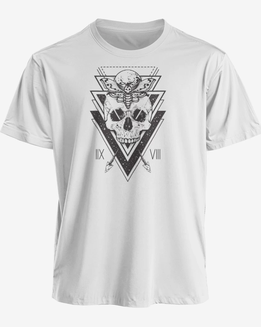 Polera premium Blanco de skull 5