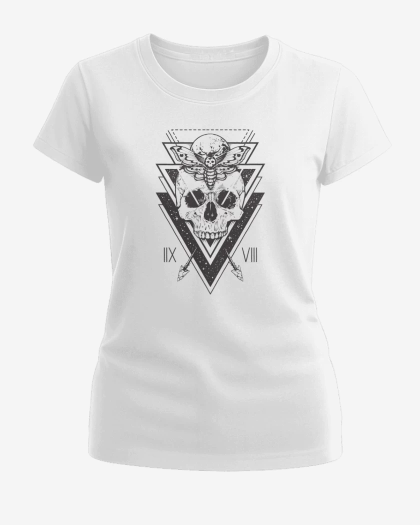 Polera de Mujer Blanco de skull 5
