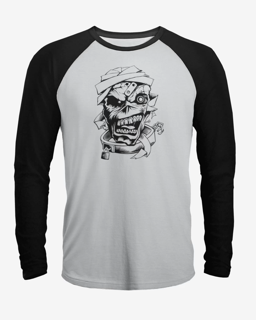 Polera Raglan Blanco / Negro de eddie 2 