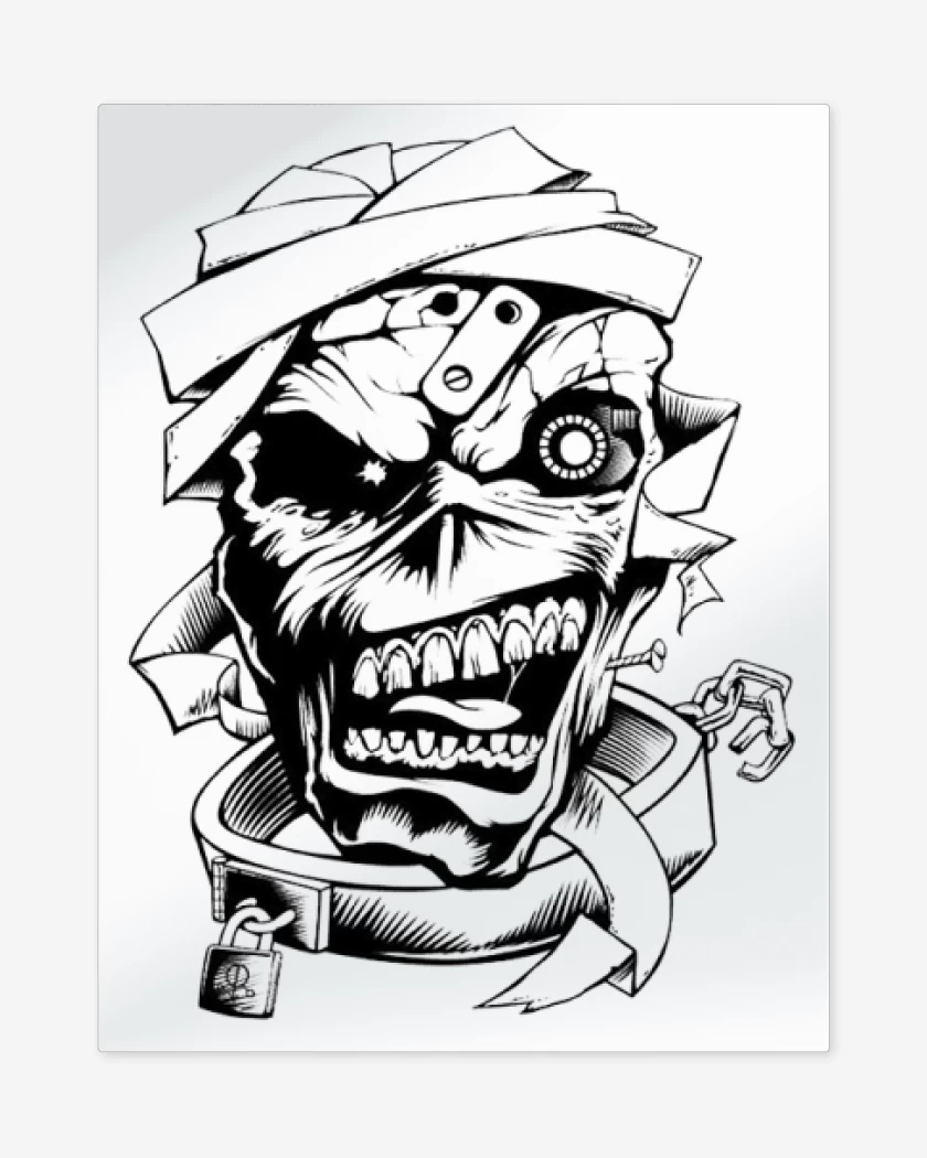 Print metalico Blanco de eddie 2 