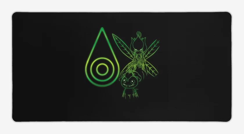 Mouse pad Gamer Negro de palmon 2