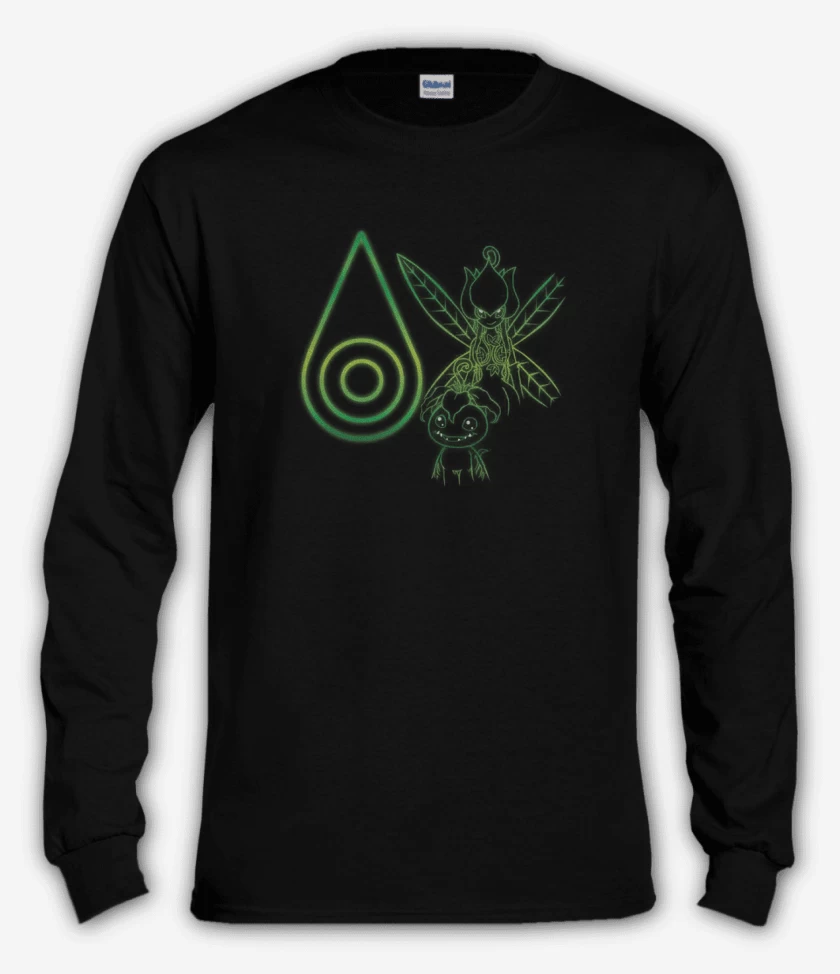 Polera manga larga Negro de palmon 2
