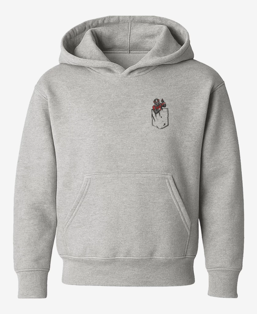 Poleron de niño Gris Melange de Ant man bolsillo