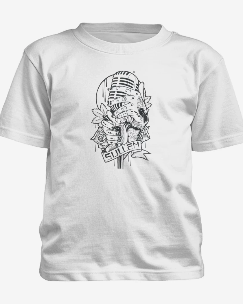 Polera de niño Blanco de microfono