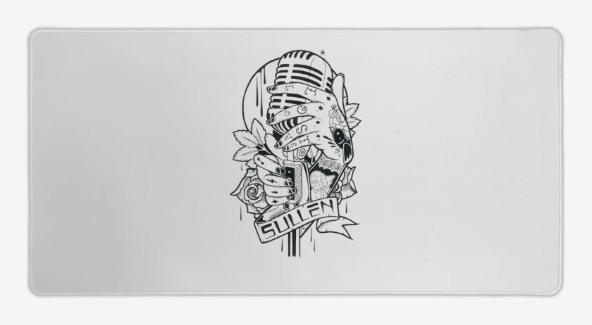 Mouse pad Gamer Blanco de microfono