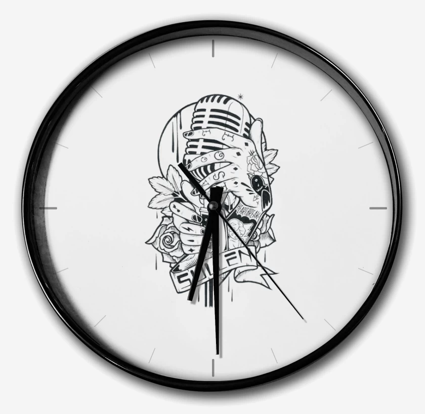 Reloj Blanco de microfono