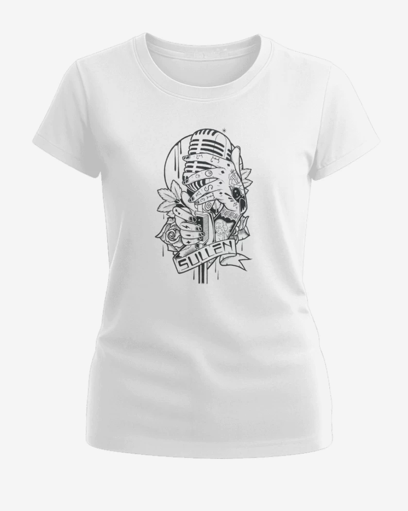 Polera de Mujer Blanco de microfono