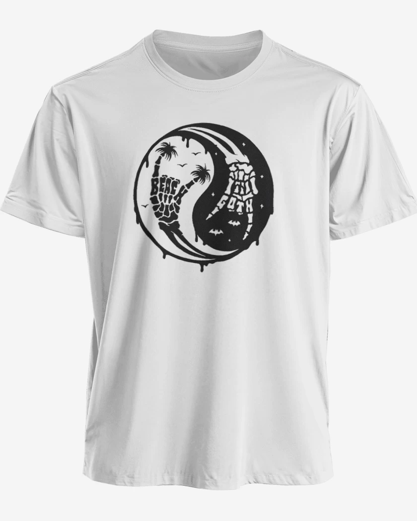 Polera Blanco de ying yang