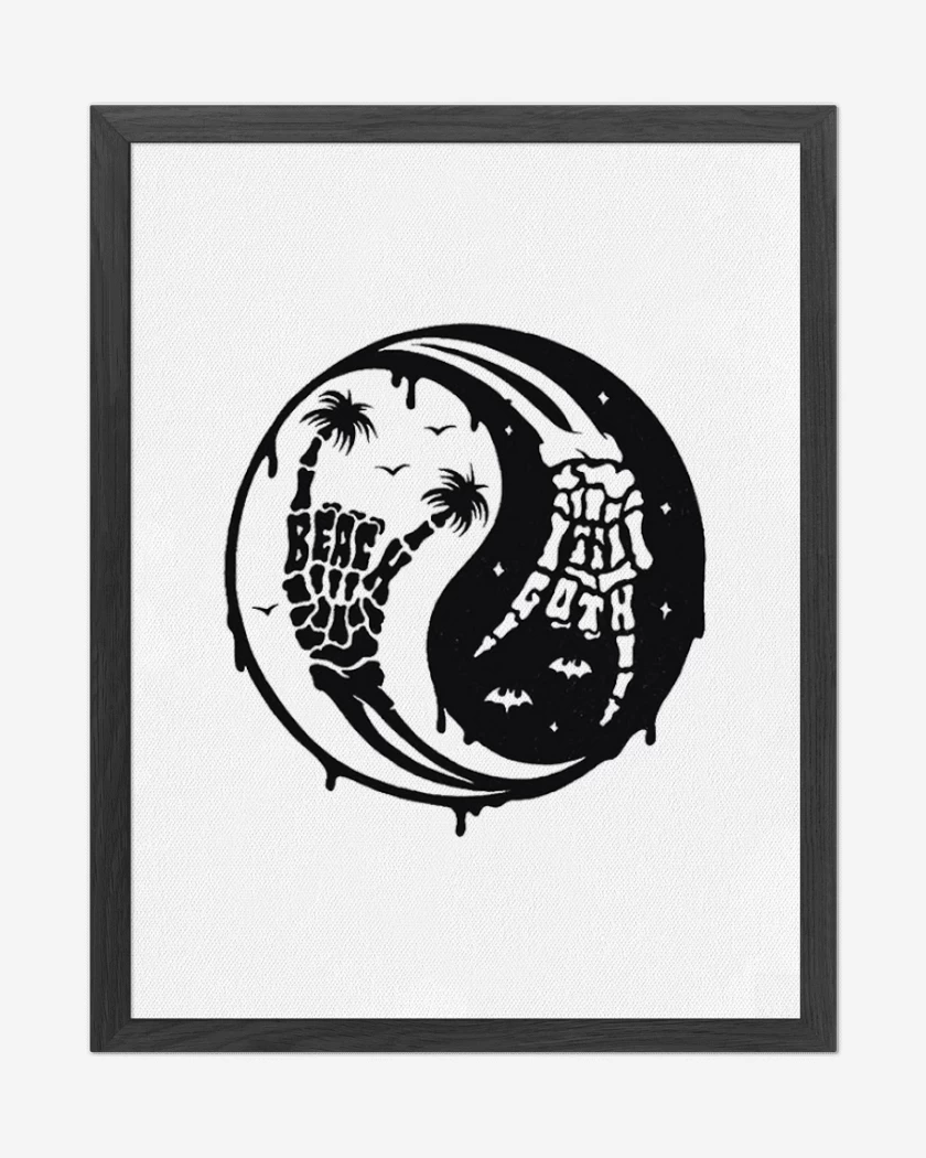 Cuadro decorativo Blanco de ying yang