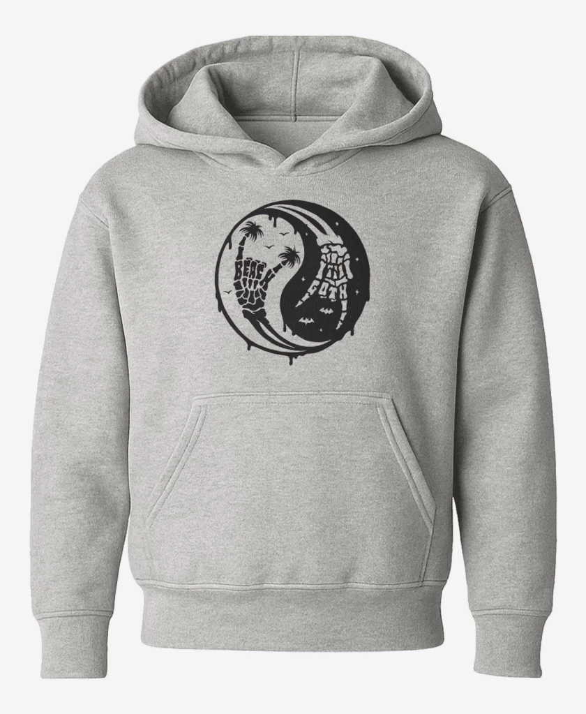 Poleron de niño Gris Melange de ying yang