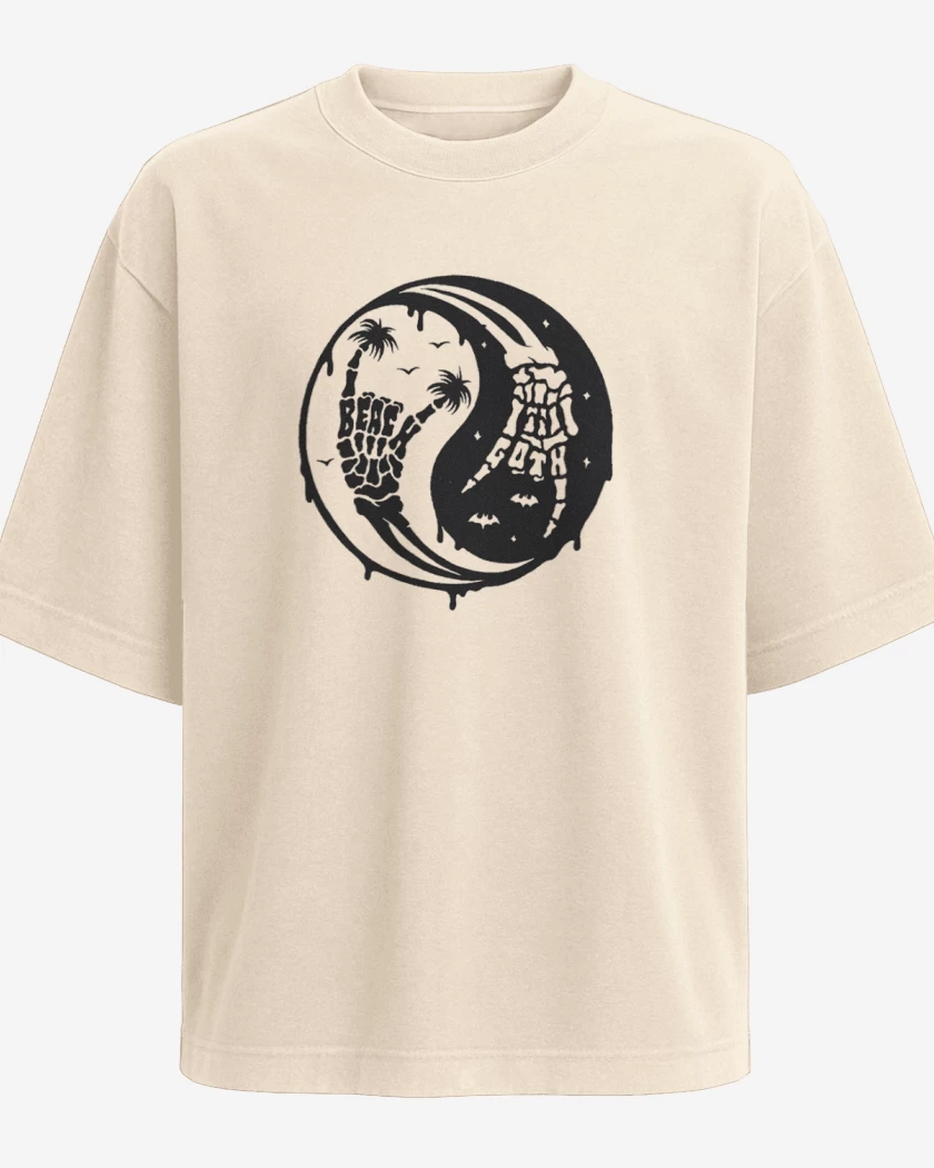 Polera Oversize Beige de ying yang