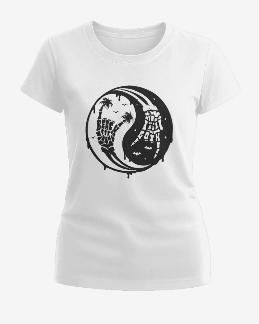 Polera de Mujer Blanco de ying yang
