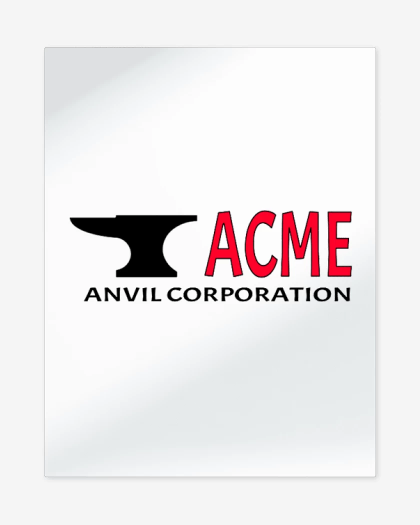 Print metalico Blanco de acme