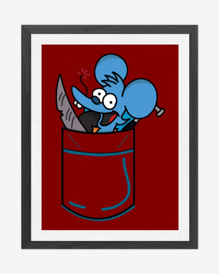 Cuadro decorativo Rojo de itchy