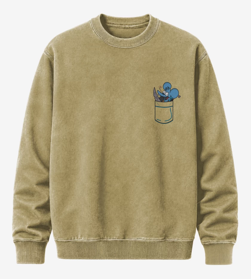 Poleron Polo Acid Wash Beige de itchy