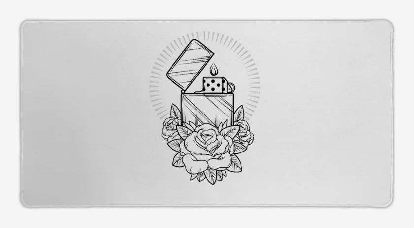 Mouse pad Gamer Blanco de encendedor