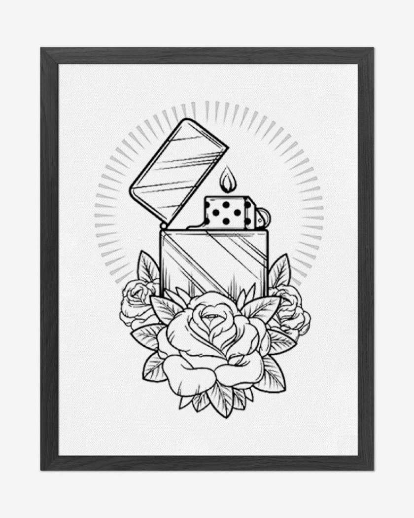 Cuadro decorativo Blanco de encendedor