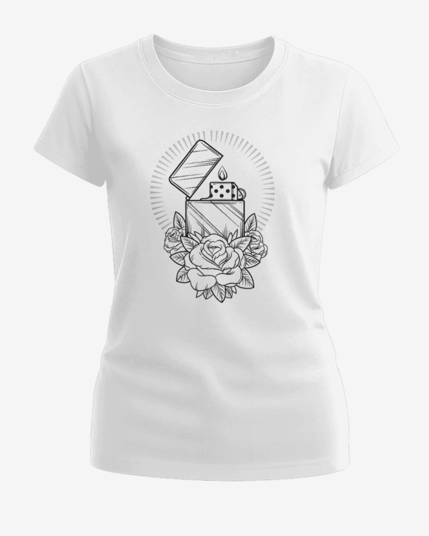 Polera de Mujer Blanco de encendedor