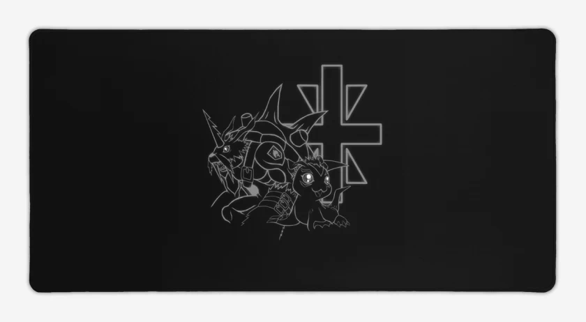 Mouse pad Gamer Negro de gomamon 2