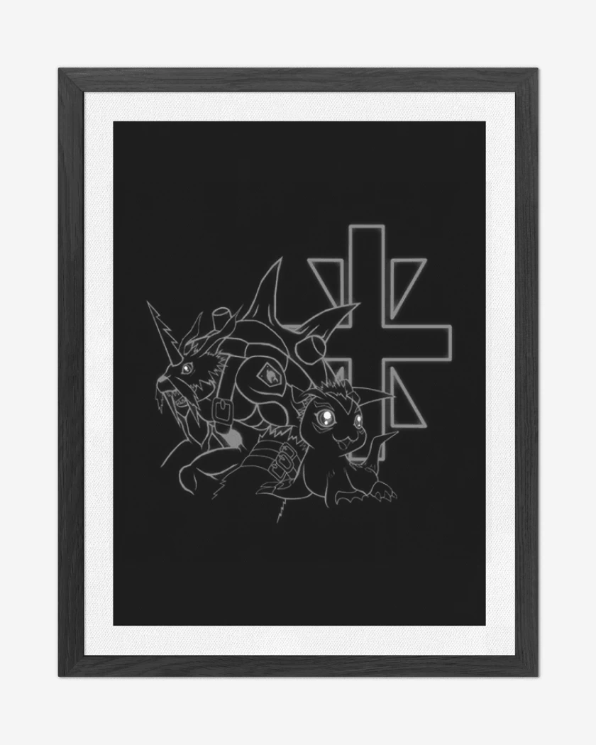 Cuadro decorativo Negro de gomamon 2
