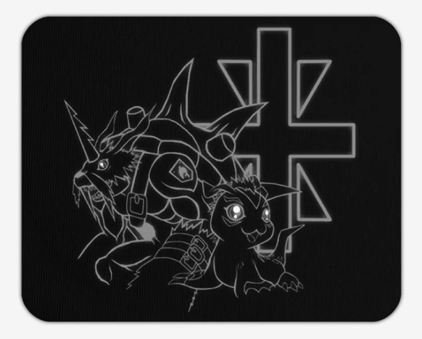 Mousepad Negro de gomamon 2