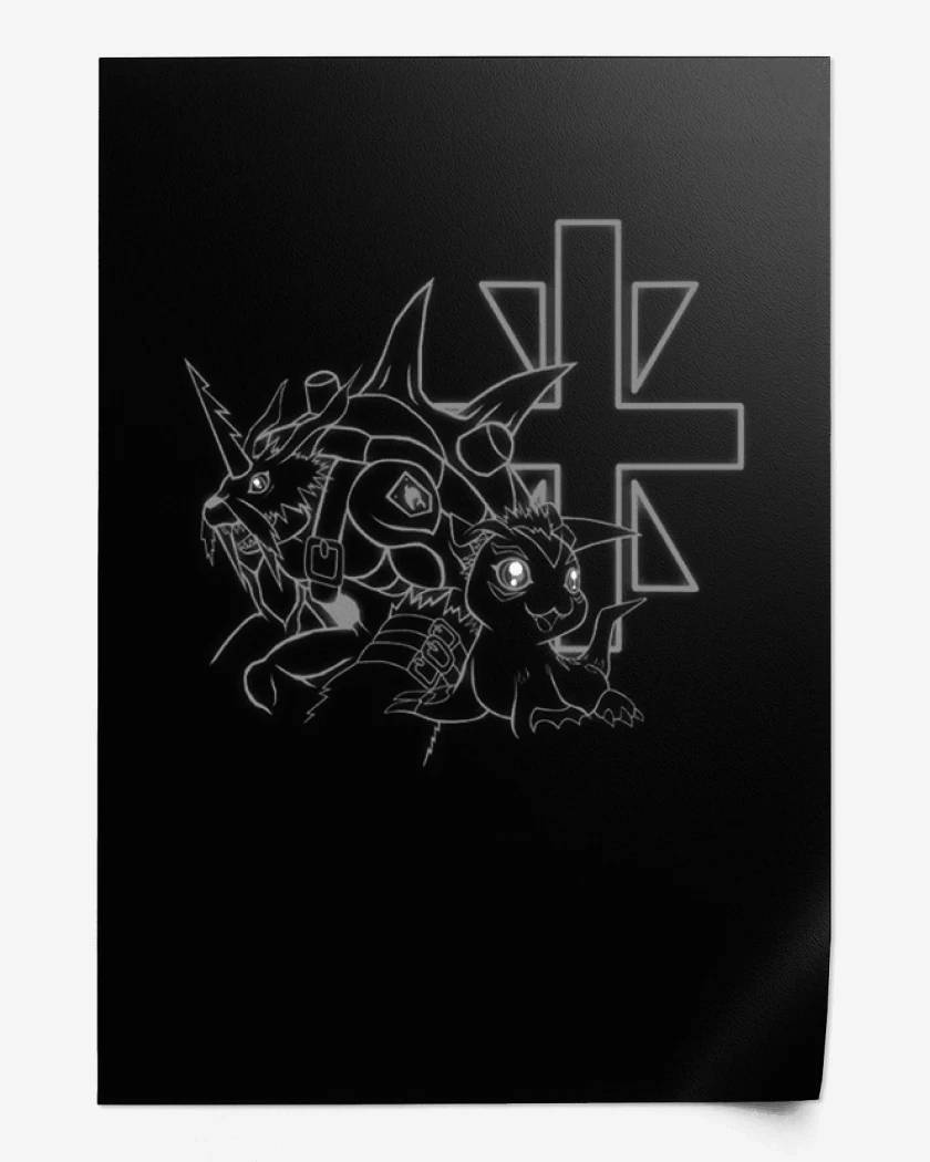 Print Negro de gomamon 2