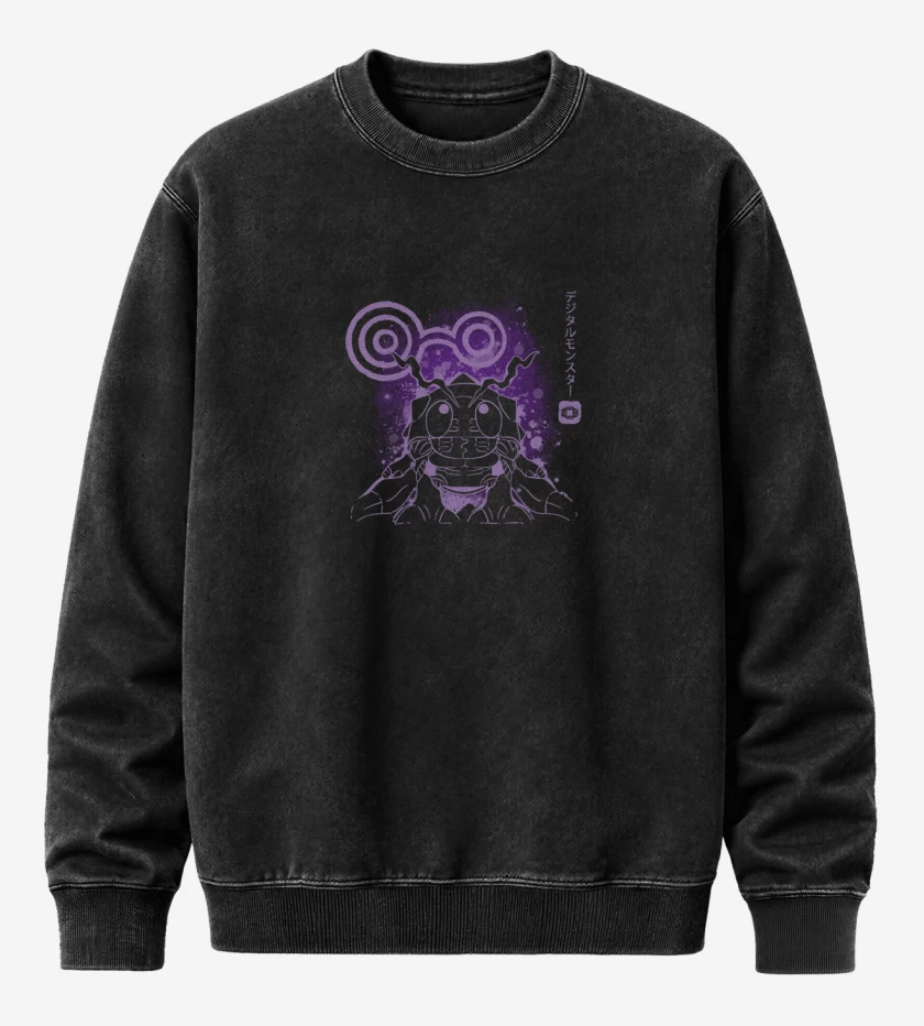 Poleron Polo Acid Wash Negro de tentomon
