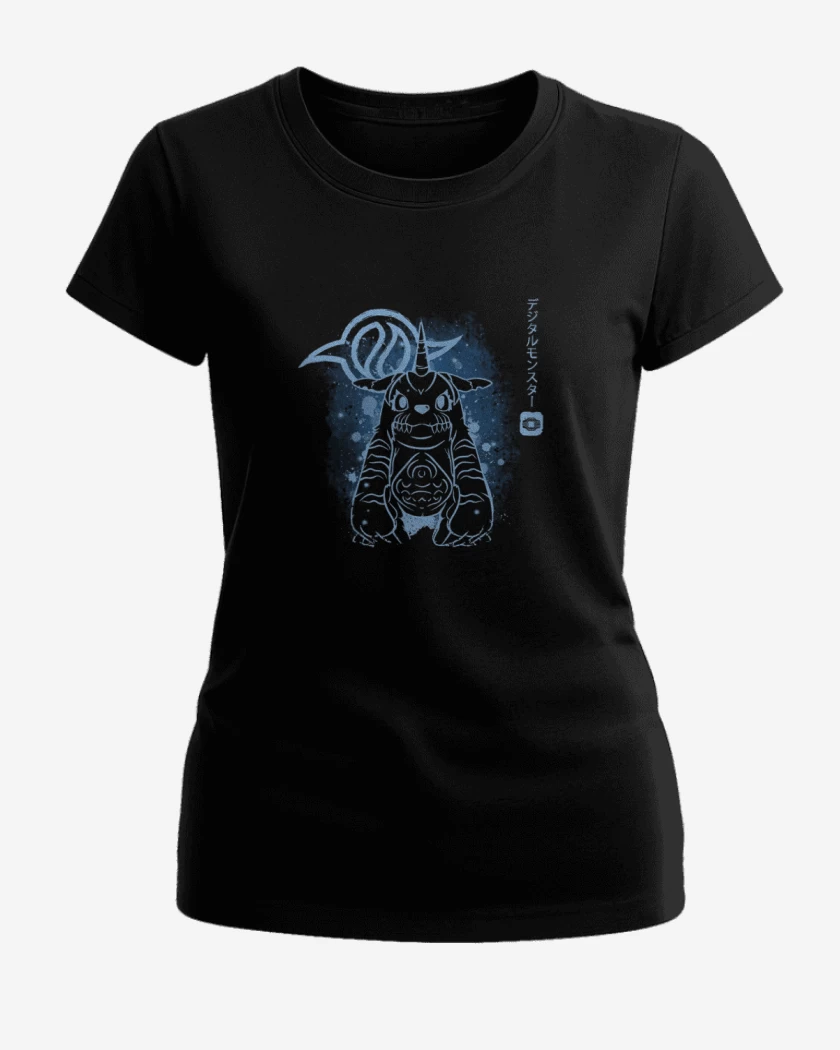 Polera de Mujer Negro de gabumon