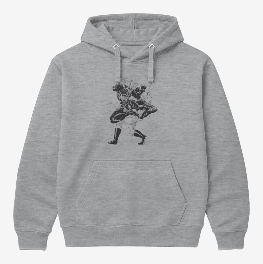 Polerón Canguro Gris Melange de saitama 3