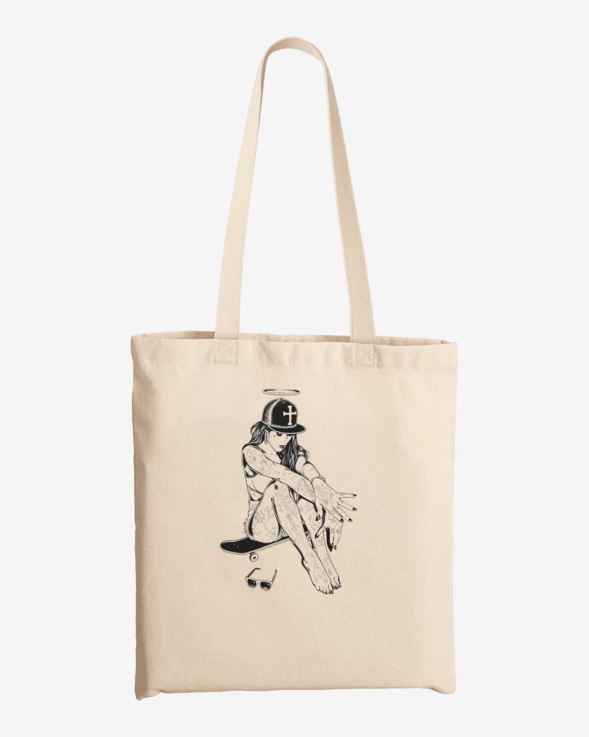 Totebag Blanco de skater