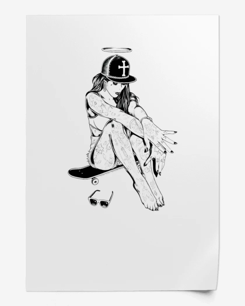 Print Blanco de skater