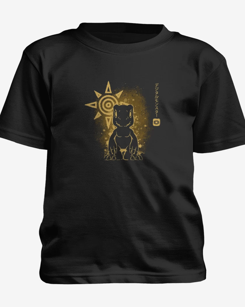 Polera de niño Negro de Agumon 